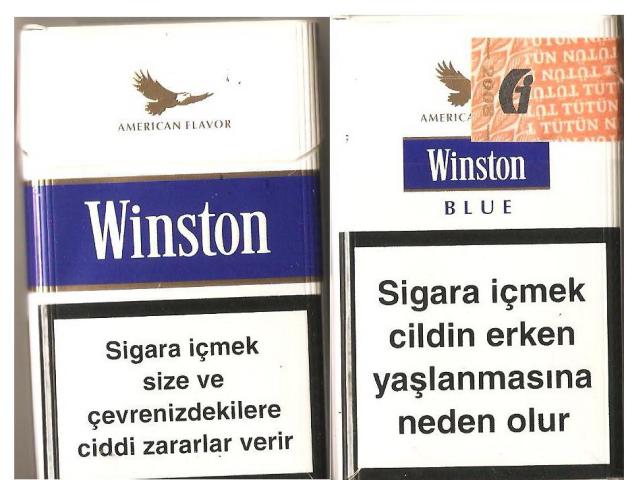 Winston Blue Cigarettes Hard Box